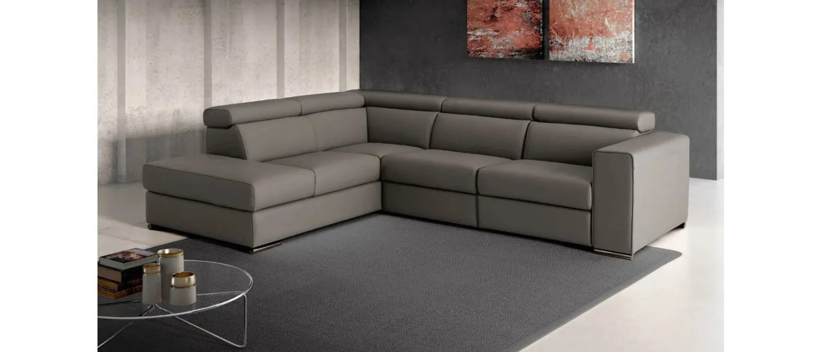 Relax leather sofa Ray by Doimo Salotti