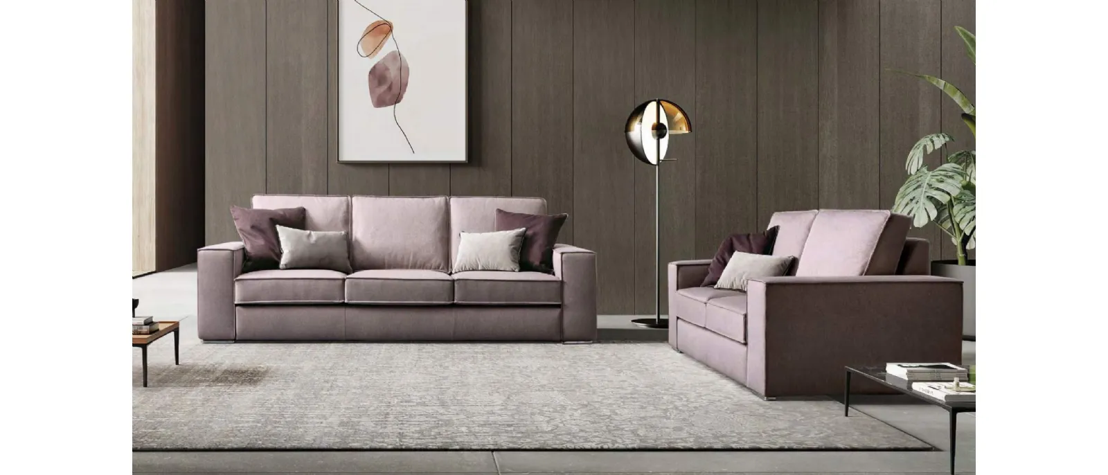 The sofa is a classic of the living room and its essential shape does not go out of