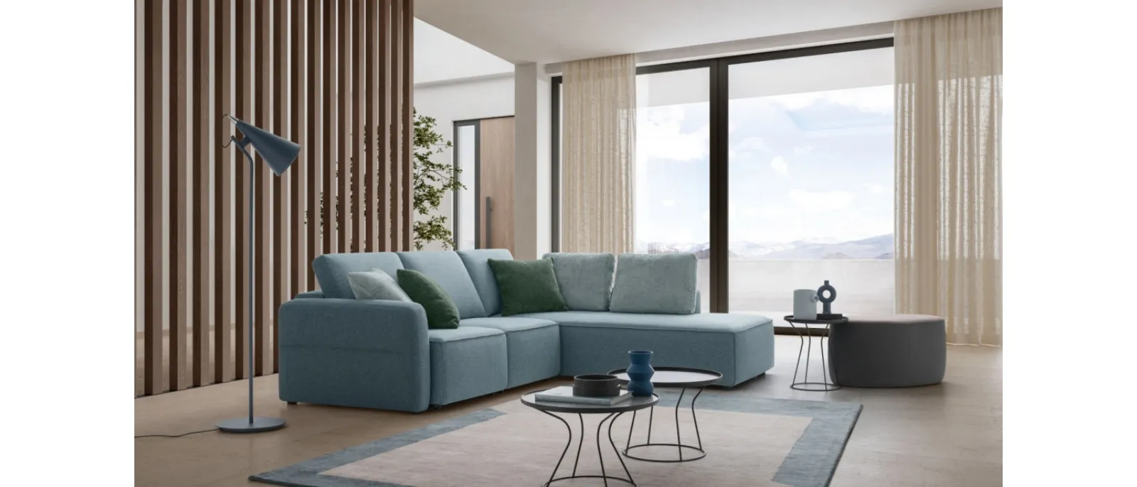 The fabric sofa SOHO of Le Comfort is composed by modules that can be