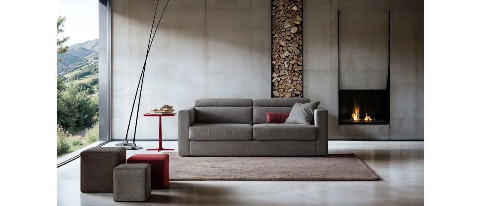 Tarcisio sofa bed by Doimo Salotti.
