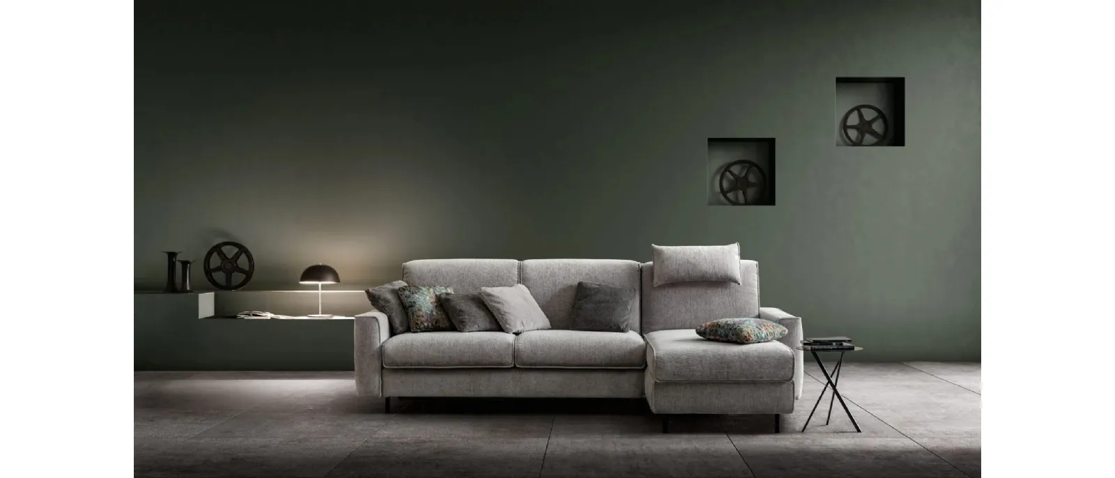 Sofa bed with peninsula Titan by Samoa