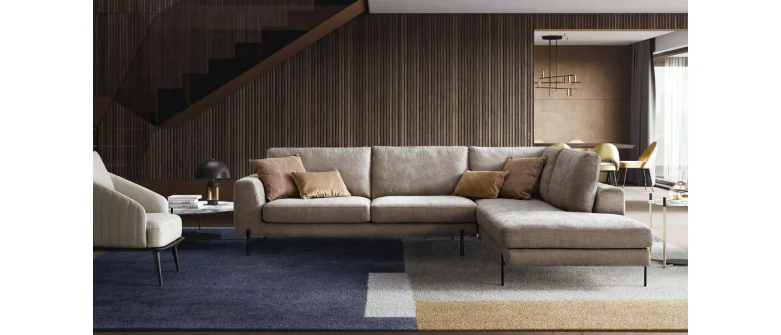 Voyage sofa by La Comfort represents a new generation of upholstered sofas