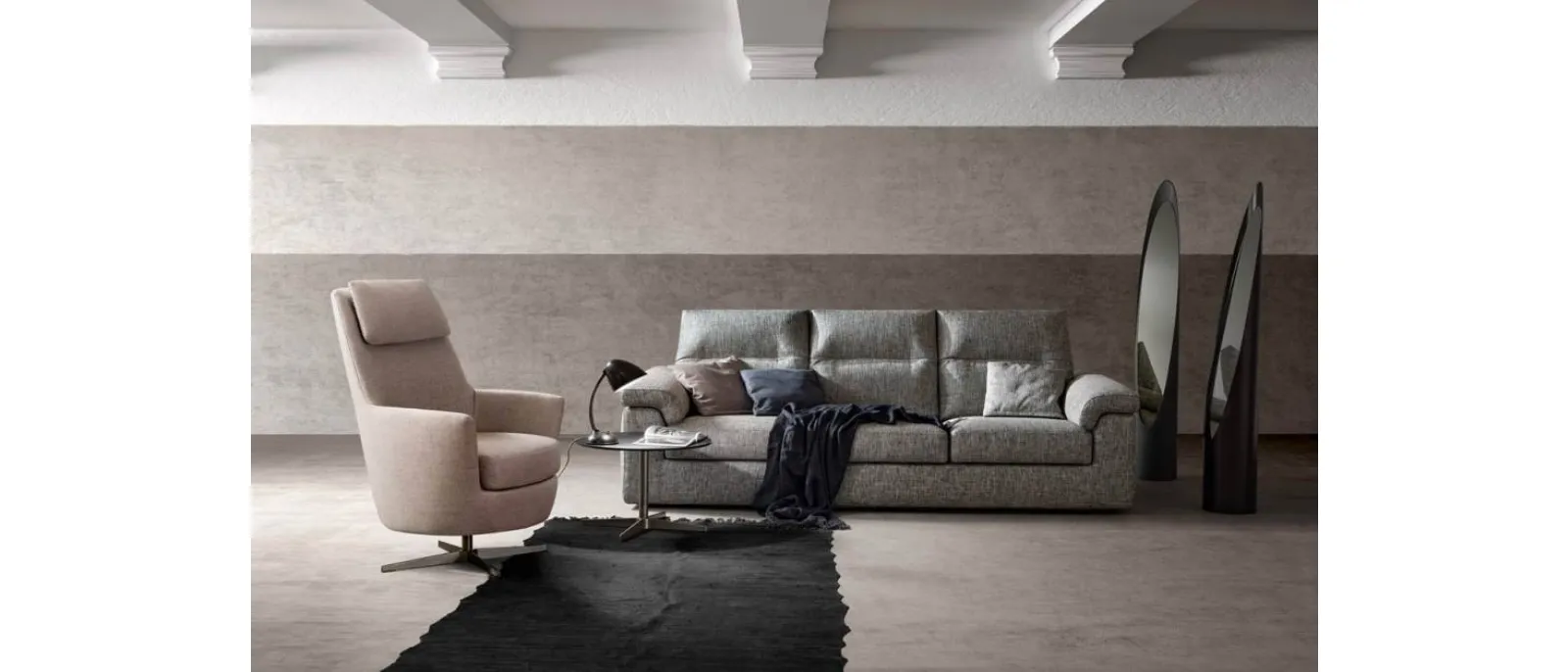 Linear sofa with extendable seats Way by Samoa.