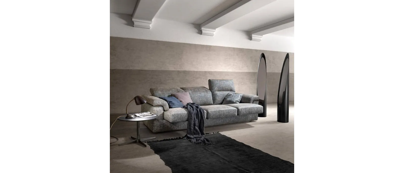 Linear sofa with extendable seats Way by Samoa
