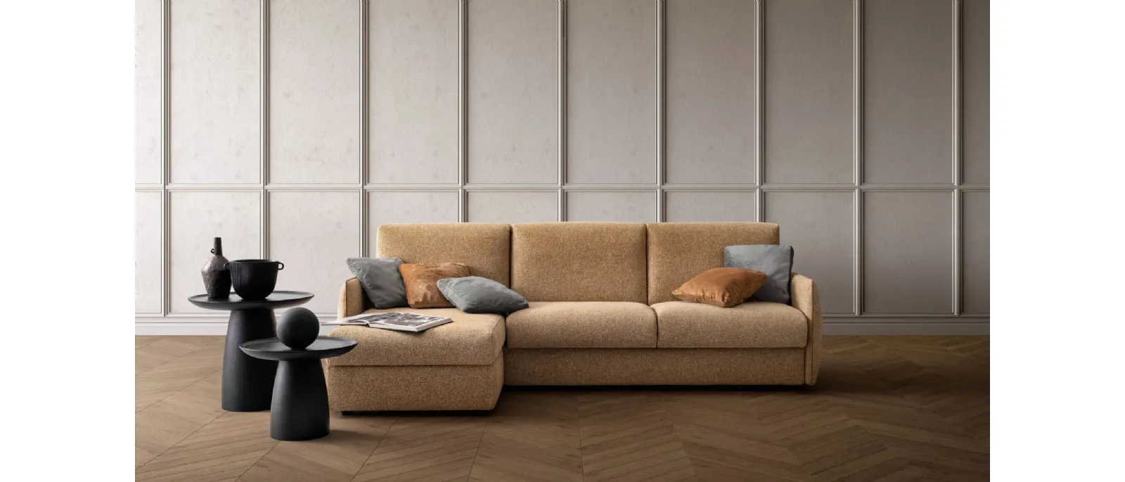 Sofabed with chaise longue Wonder by Samoa