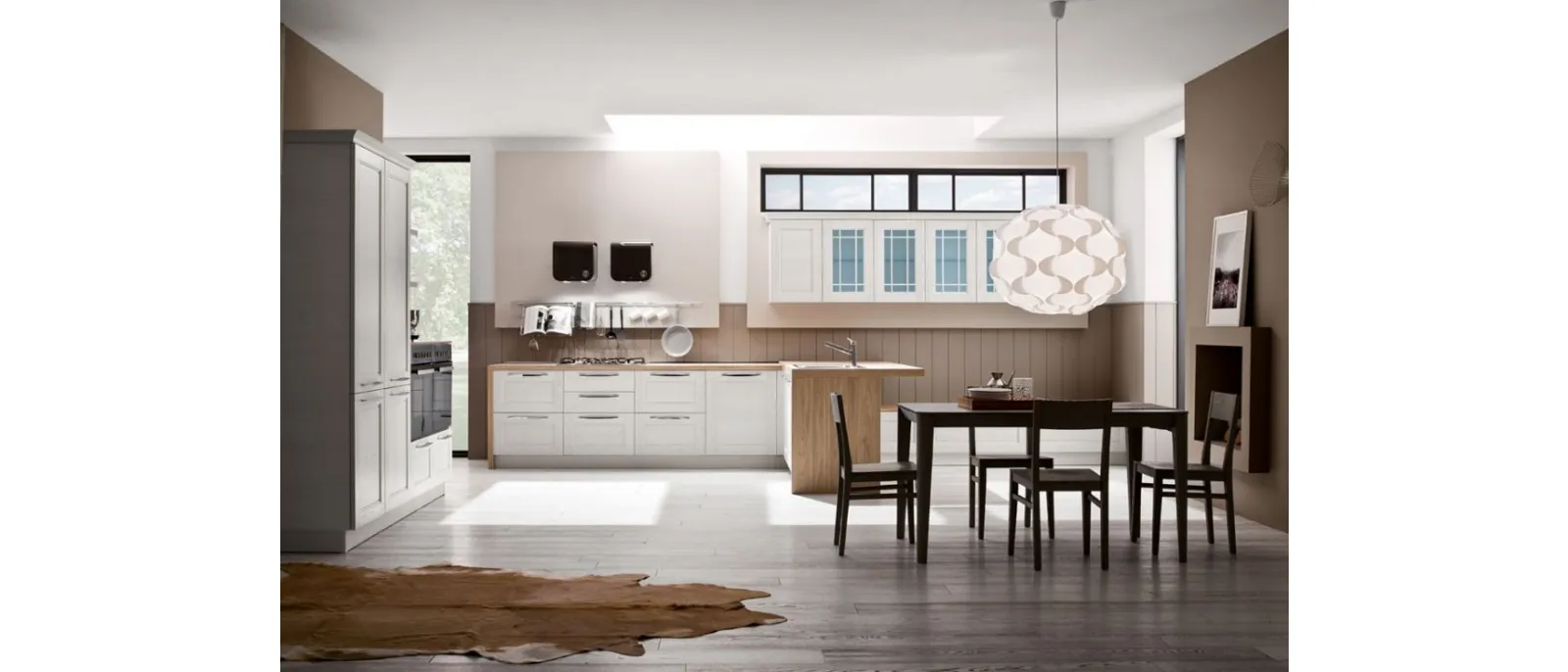 Alice White Lacquered Modern Kitchen by Arrex