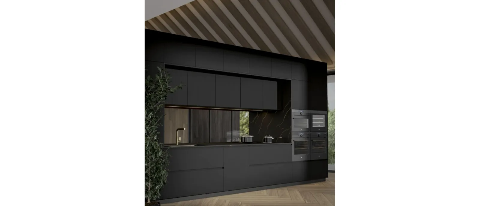 Modern linear kitchen Gea 02 by Arrex