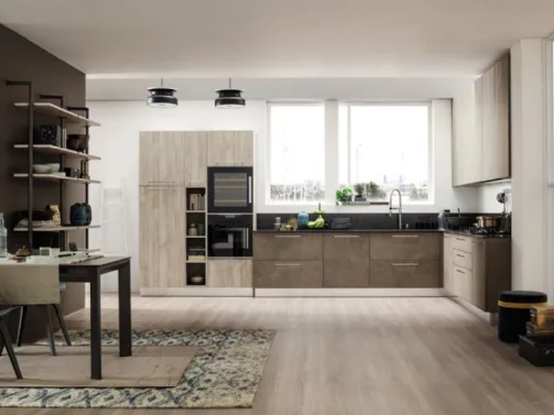 Lab Anthracite Metal and Almond Oal Oak