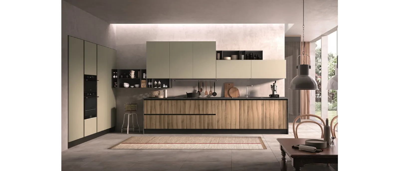 Modern Kitchen Seta Comp 5 by Essebi
