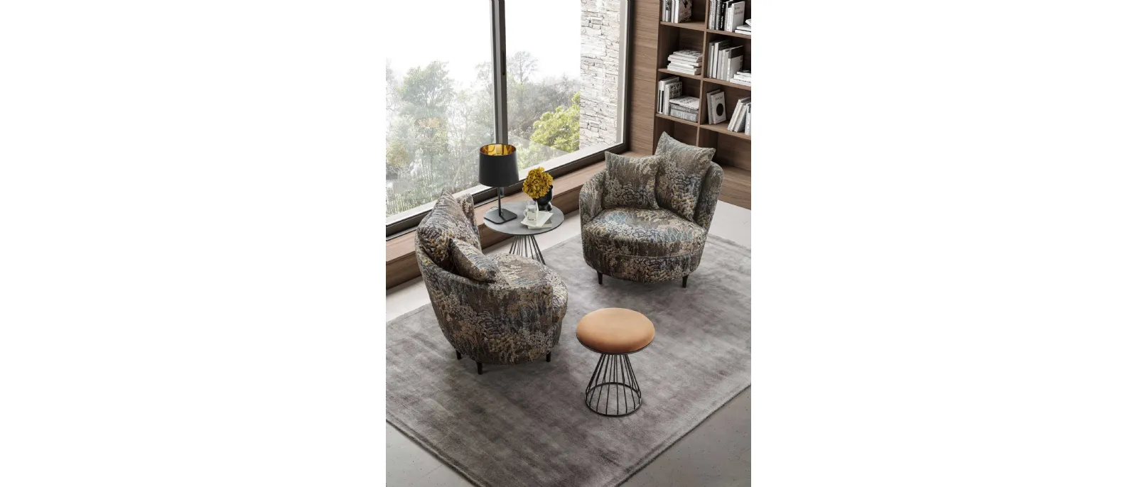 It is an armchair for a living environment