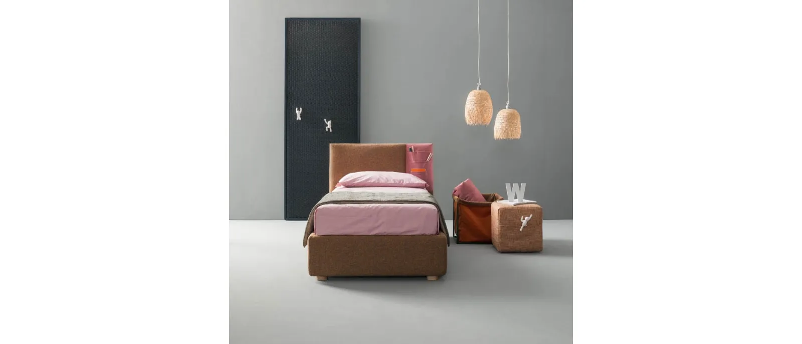 Single bed with storage container Rift by Bside