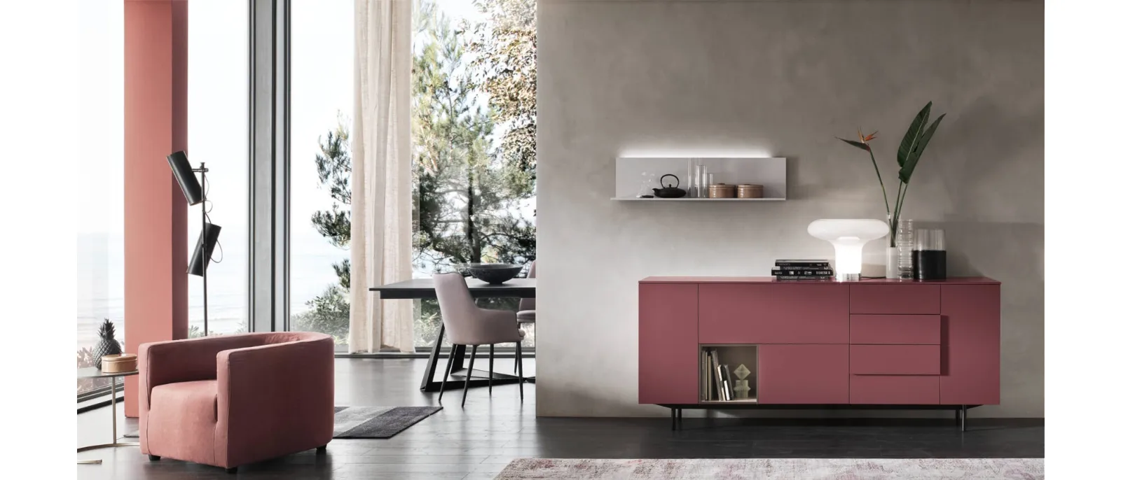 Seta Plus is a sideboard with drawers, two