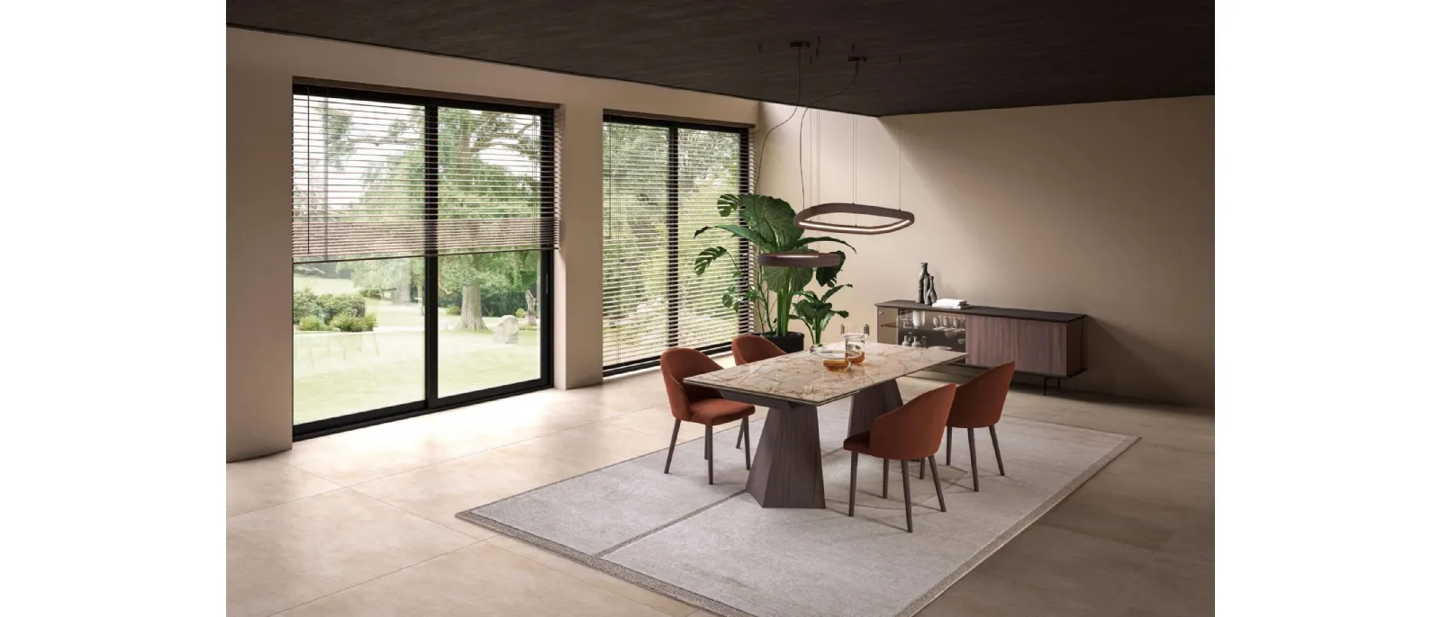 Extendable Axel table by Ozzio