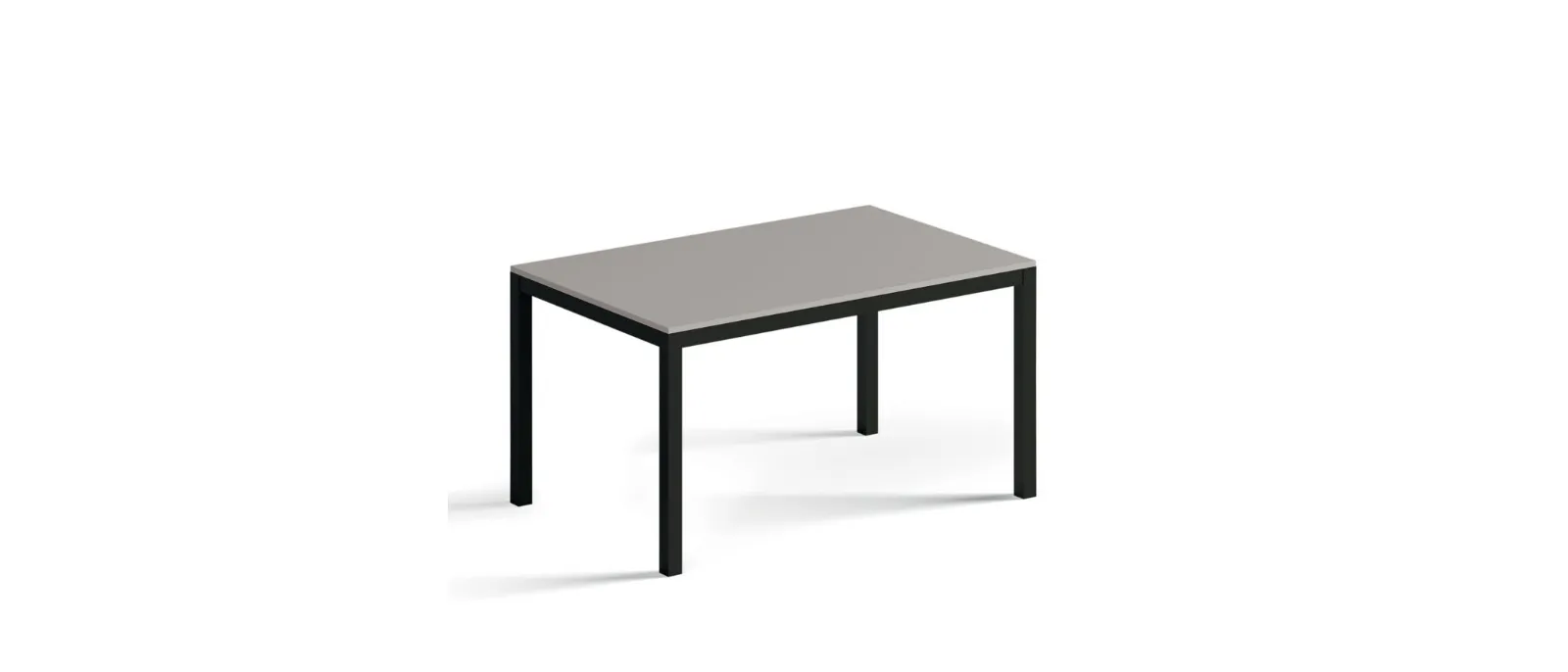 Extendable table with Brian burnished finish metal structure by Orme