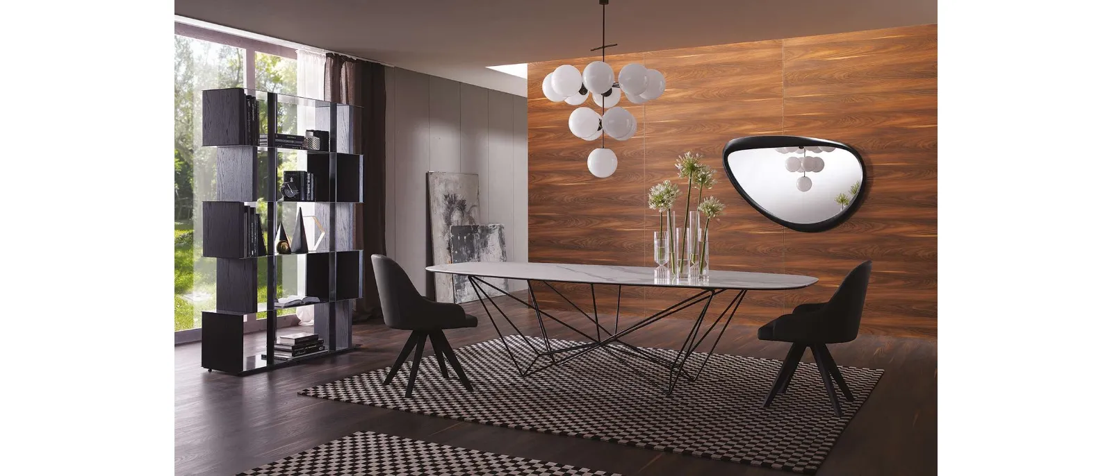 Fil8 Fixed Ceramic Table by Ozzio