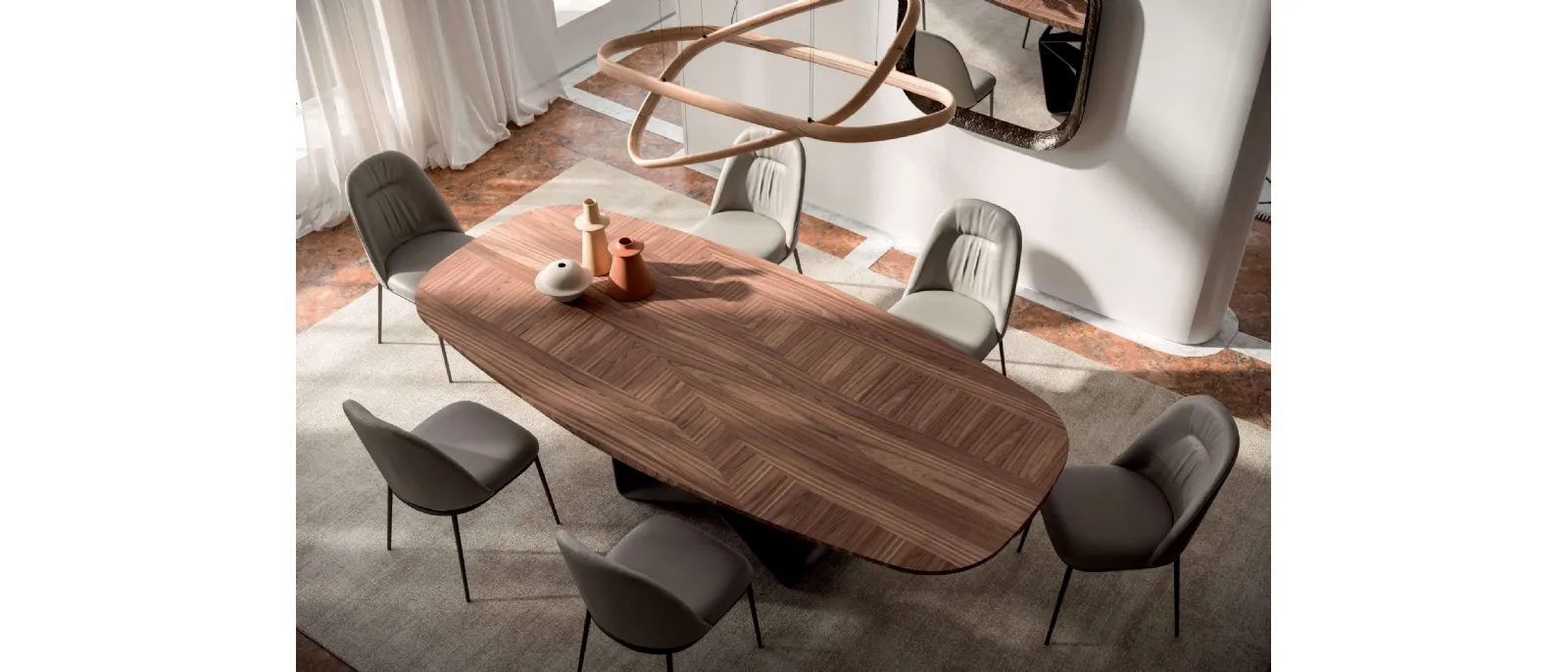 Gem wooden table by Ozzio