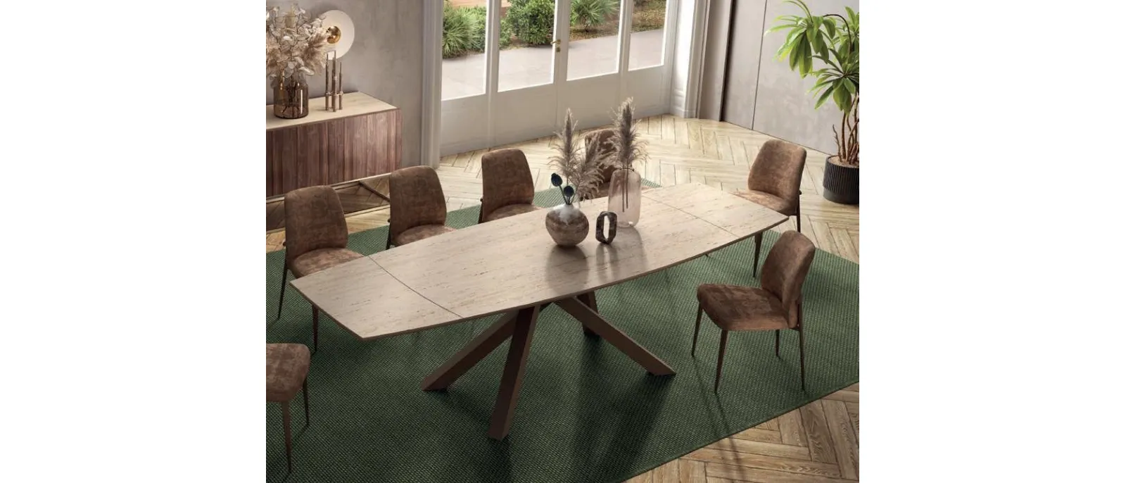 Extended table Materia by Di Lazzaro