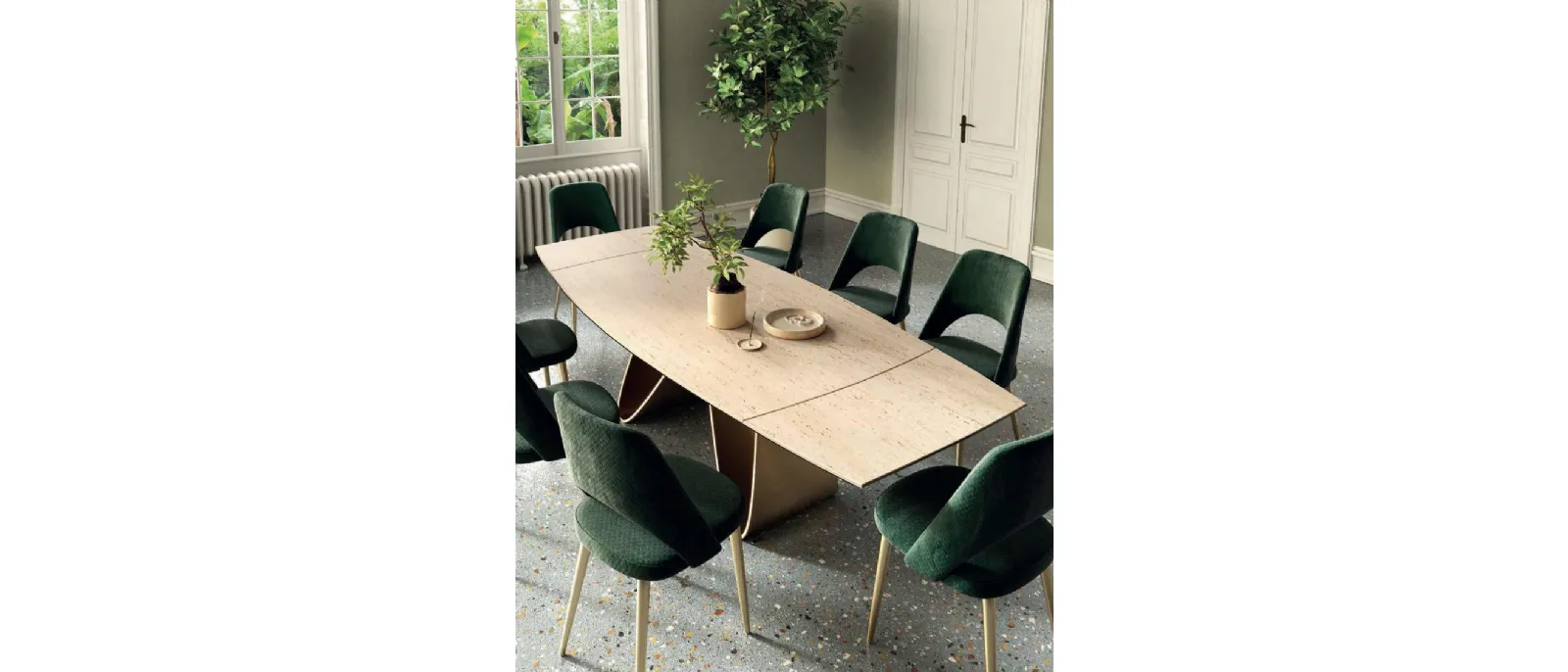 Extendable table Onda by De Lazzaro