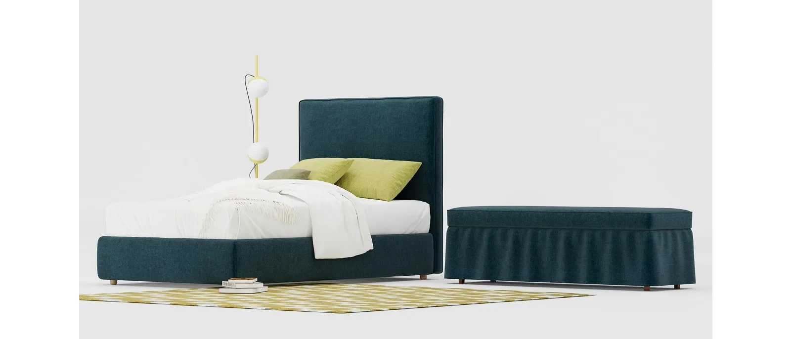 Ted single bed by Divaletti is made with a frame