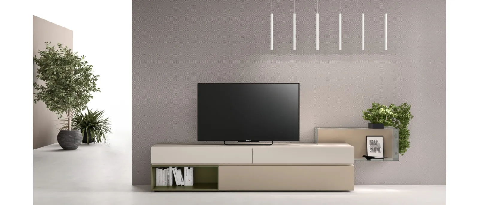 The floor standing TV stand of Maronese can be used for any kind