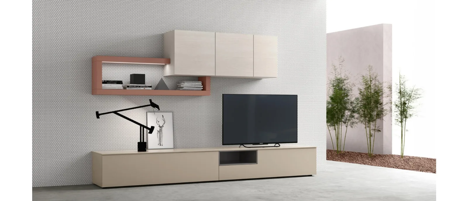 The SM 2360 floor mounted TV stand by Maronese