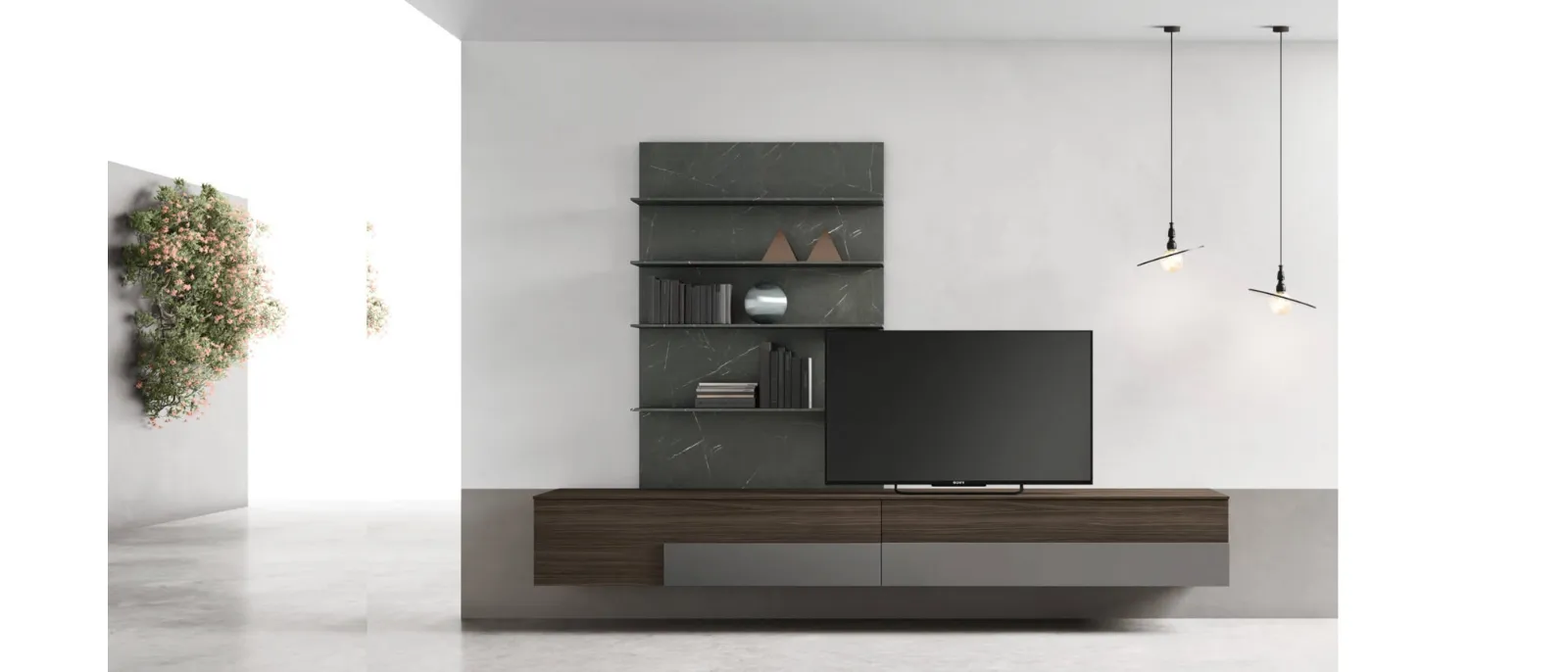 Suspended wall unit for tv Sm 2361 of the
