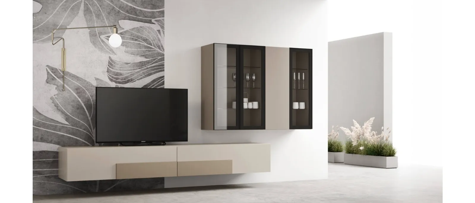 Maronese presents the suspended tv cabinet SM2376. The