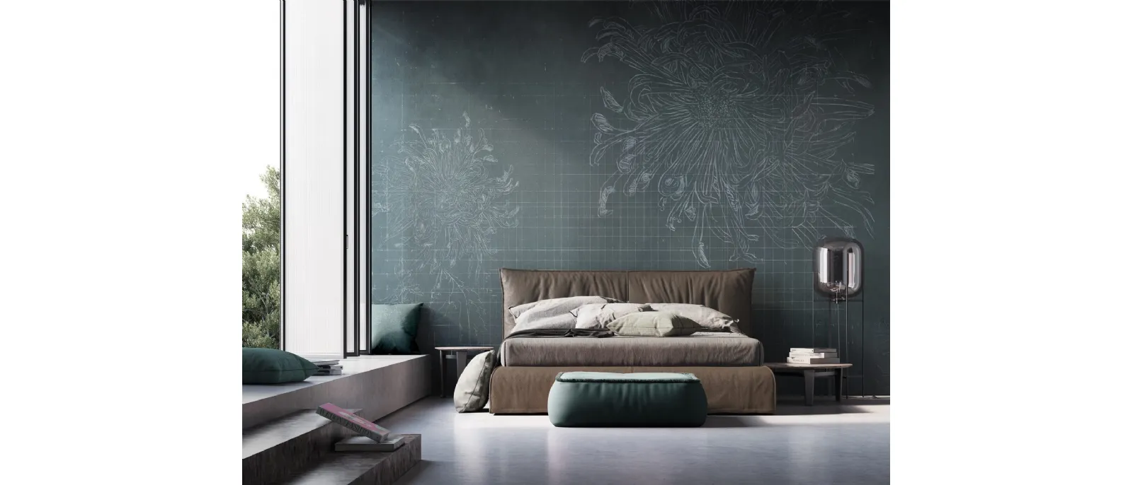 Floral wallpaper Aona by Instabilelab