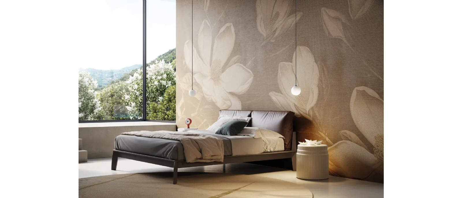 Ashai floral wallpaper by Instabilelab