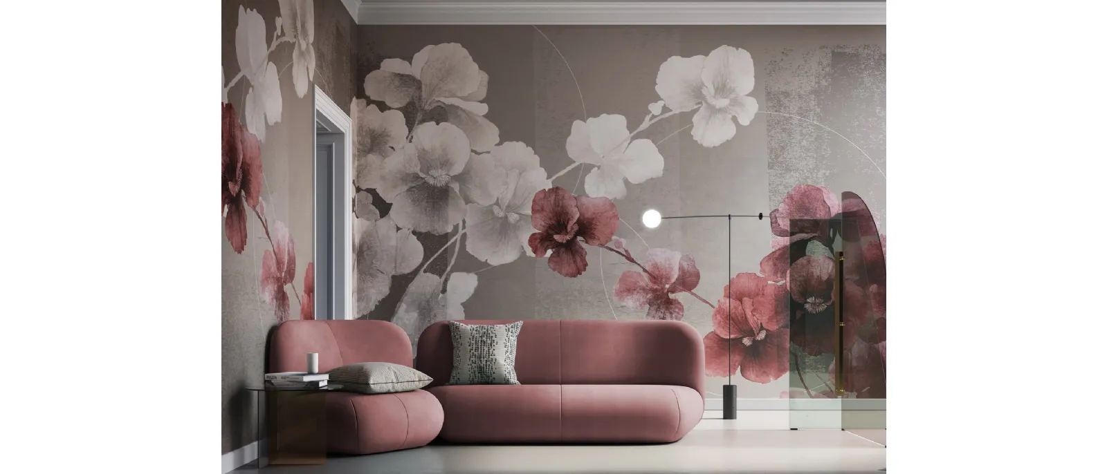 Floral wallpaper design Natsume by Instabilelab