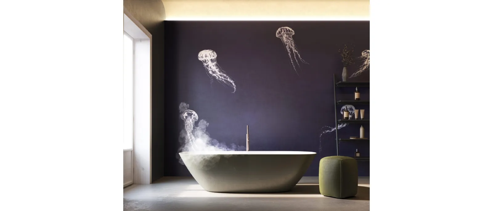 Wallpaper with marine animals by Instabilelab.