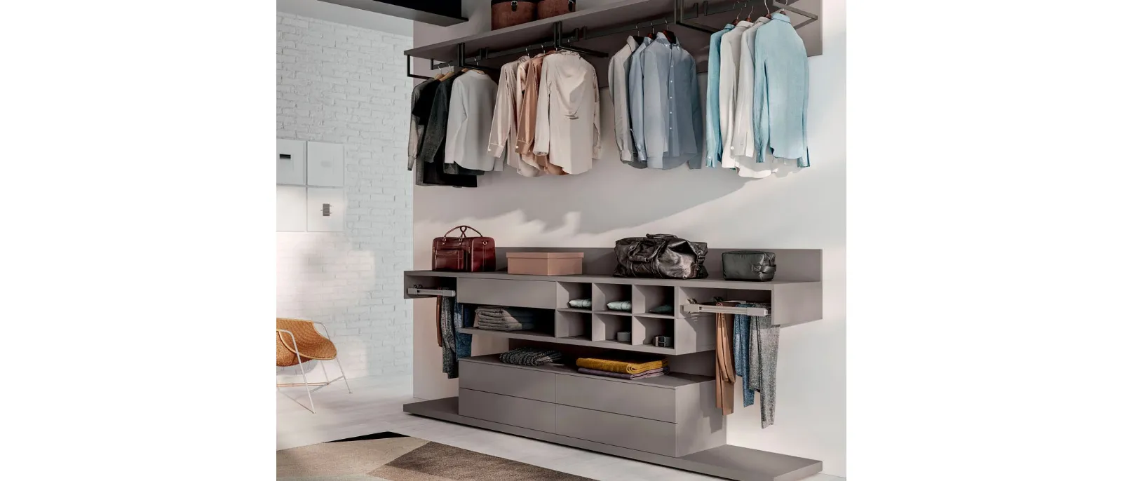 Alea Platino walk-in closet by Orme.