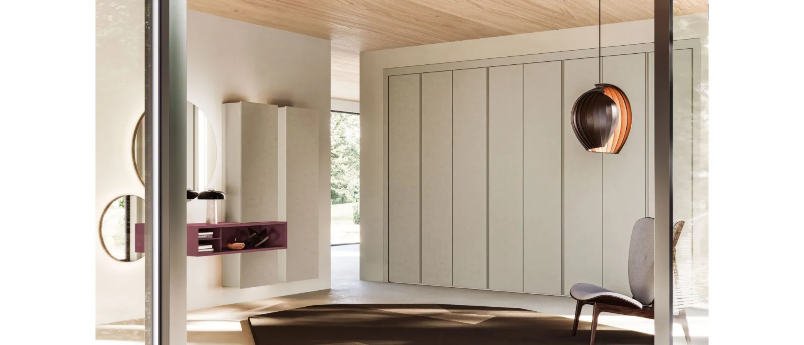 Niche wardrobe with avana dekor finish by Orme