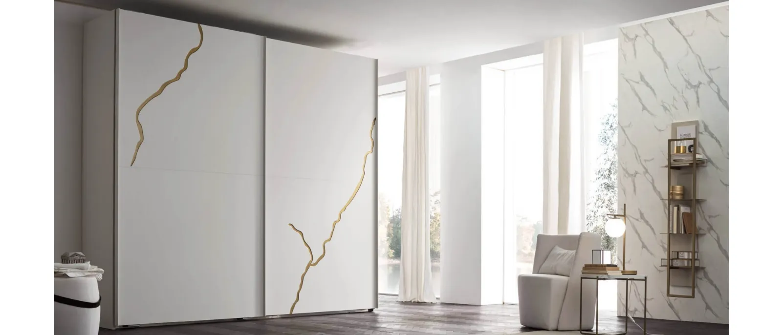 Maronese designed a collection of wardrobes with sliding doors Flash and fixed