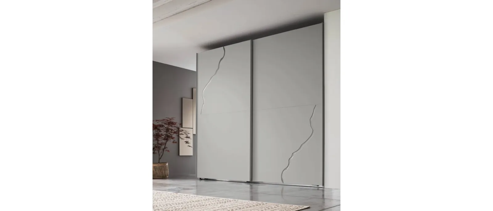 The wardrobe with sliding door FLASH by MARONESE can be produced and designed