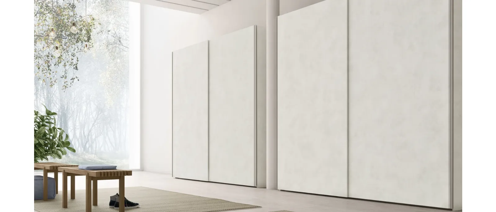 Gola Wardrobe with Sliding Doors by Maronese is characterized