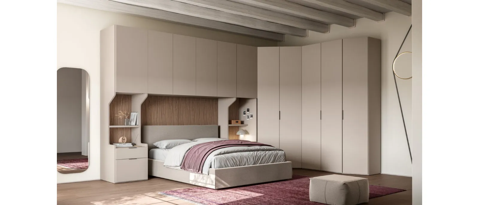 Corner wardrobe with swinging door Smooth + Crea 1200 and Crea 138 38 by Orme.