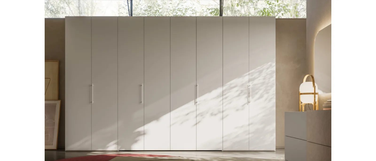 Wardrobe with smooth swing door + M 14 + Alea 37 by Orme cabin