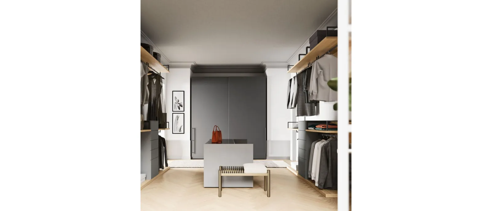 Sliding door wardrobe Smooth M34 by Orme