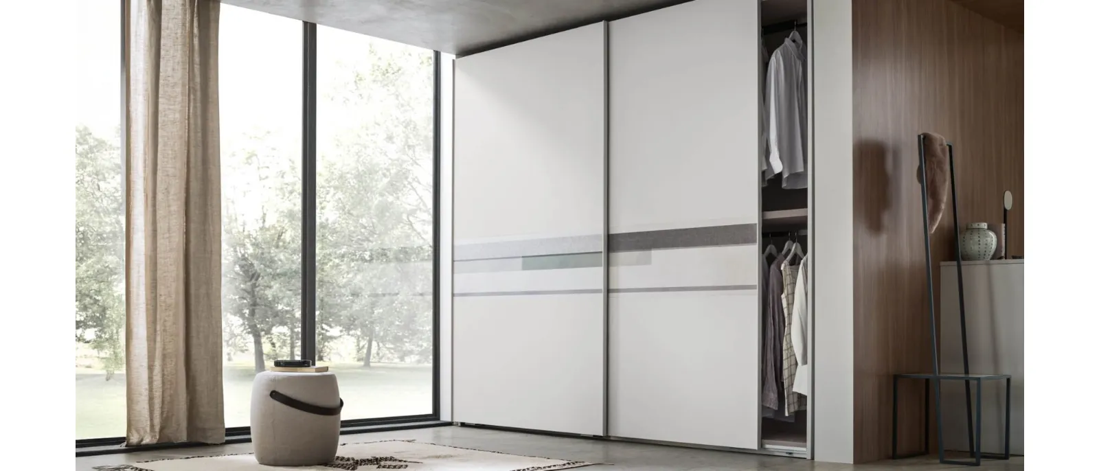 Next is a wardrobe with sliding door by the Italian company Maronese, who