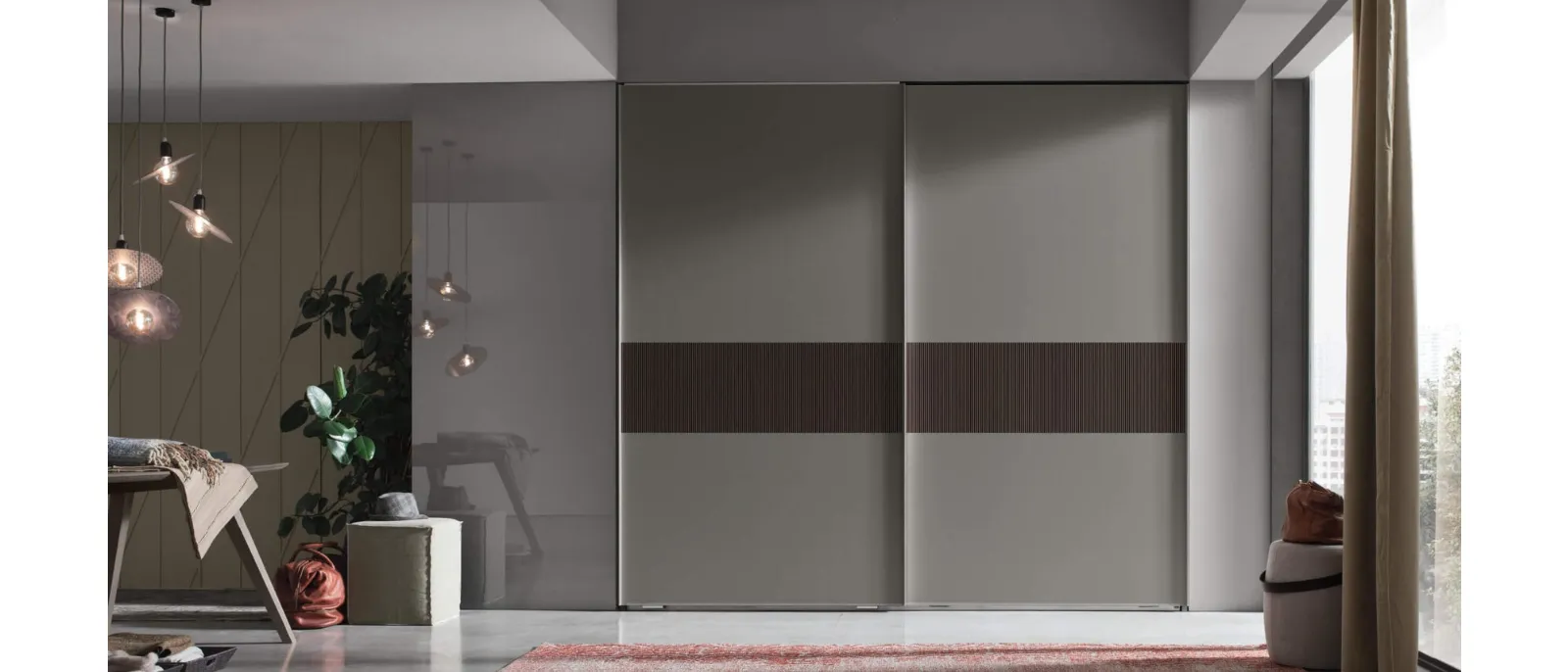 Next wardrobe with sliding door by Maronese is an elegant combination of simplicity and