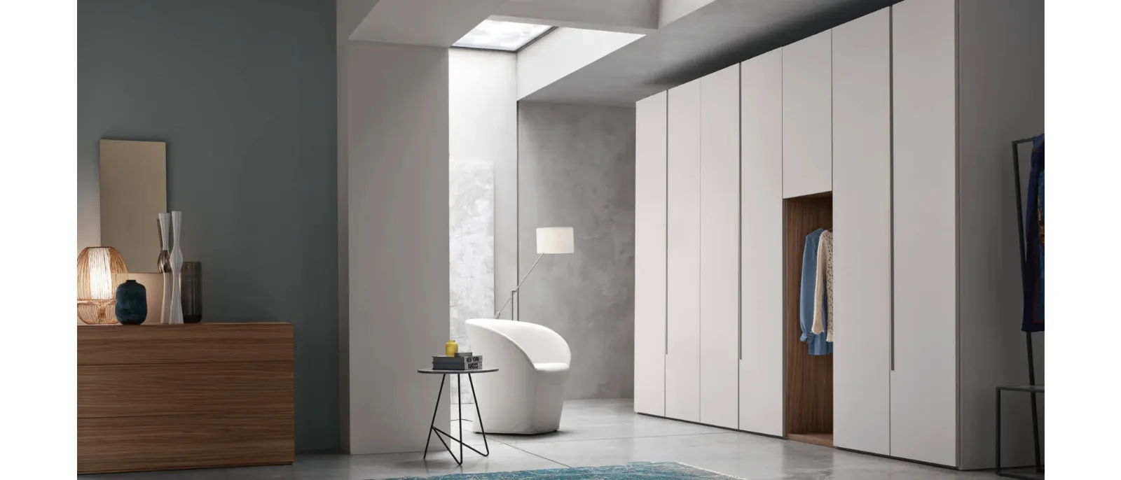 Wardrobe with a swing door by Maronese featuring the design of Step