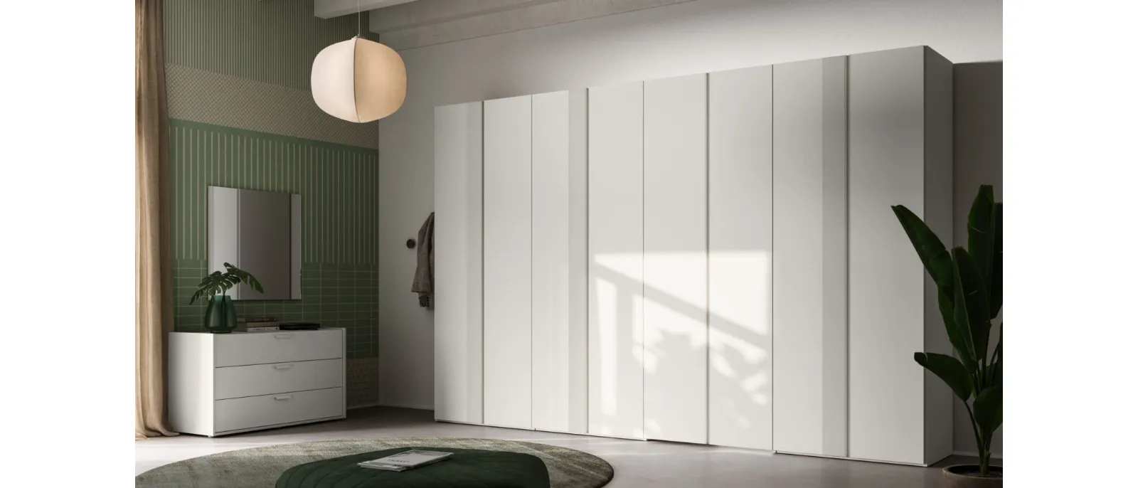 Wardrobe with swinging doors Terna + Tratto 34 by Orme.